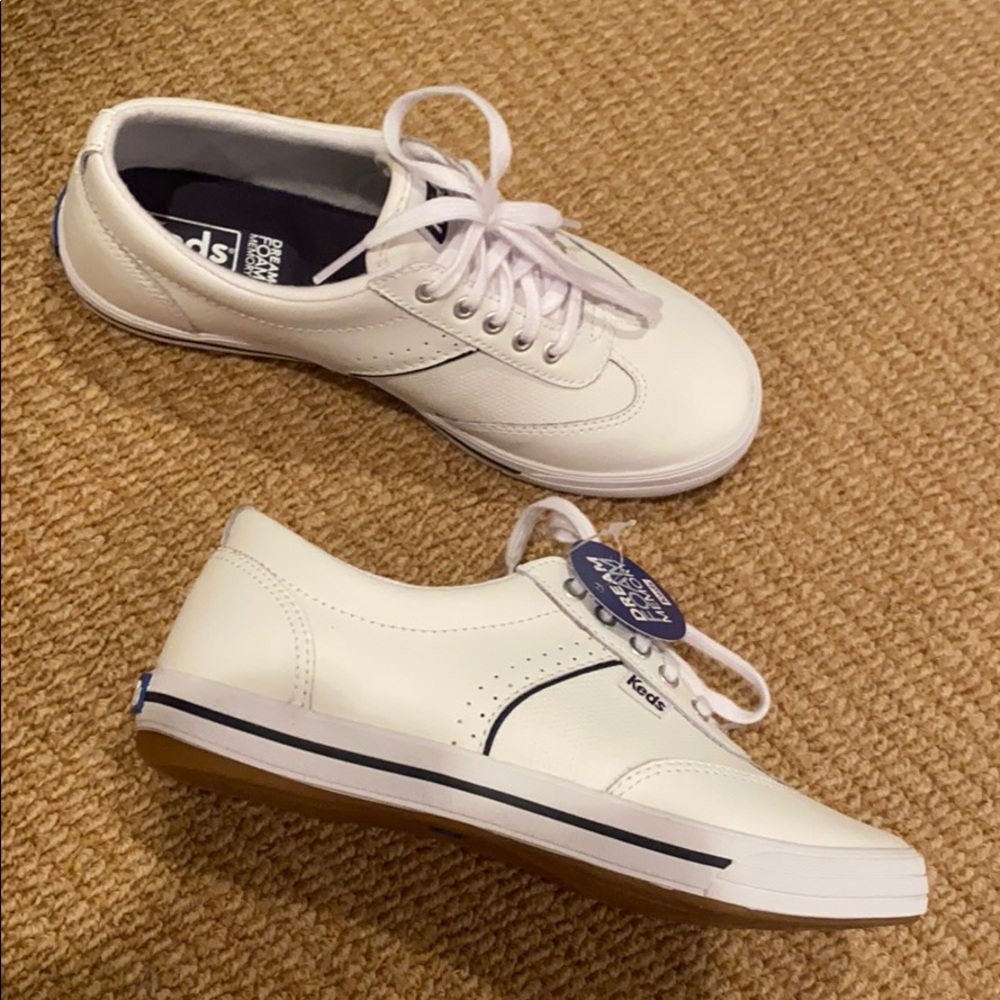 Keds courty core leather white nwt 5.5 w